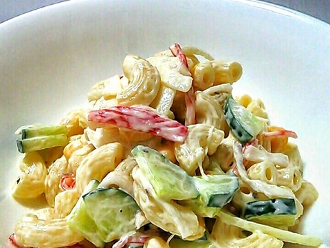 居酒屋のお通し♪カニカマのまろやかマカロニサラダ